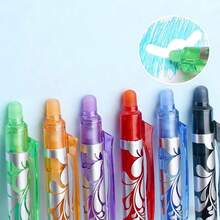 6pcsPress The Blue And White Porcelain Colored Neutral Erasable Pen, A Heat-Erasable Stationery Item, Which Is A Creative Stationery Product. It Is Suitable For Students, Office Use, School Use, As Party Gifts, And Personalized Office Supplies. - Multicolor - View 6