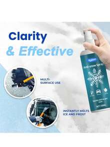 Car Windshield De-Icer Spray - Fast Ice Melt Anti-Frost | Gentle On Car Glass & Refrigerator Freezers - Multicolor - View 6