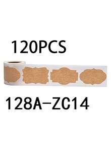 120pcs/300pcs Roll Pack Adhesive Gift Labels, Name Bottle Label Stickers, Self-Adhesive Handmade Multi-Purpose Christmas Labels, Used For Basic Cosmetics Decoration, Mason Jar Food Crafts, Christmas Gifts, And Merry Christmas