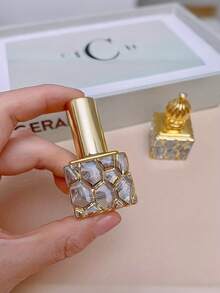 1pc Gold-Plated Transparent Glass Fragrance Spray Bottle, Essential Oil Roller Bottle, High-Quality Fine Mist Roller, Uniform Spraying, Durable, Fashionable & Elegant, Fragrance Dispenser, Travel Fragrance Bottle, Minimalist Roller Bottle, Sophisticated Sprayer - Multicolor - View 8