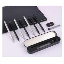 欧美 0.3 0.5 0.7 2.0mm 艺术绘图自动铅笔 低重心可伸缩笔尖 金属自动铅笔