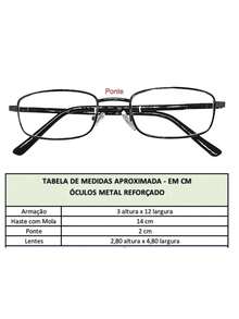Rectangular Metal Reading Glasses For Men And Women - màu đen - Xem 2