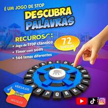 Jogo De Raciocínio o ê Stop Jogar Entre Amigos com 72 Temas - Azul - Visão 5