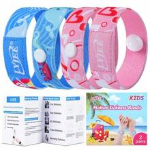 2 双装 LYJEE 儿童晕车腕带 - 双包装，邮轮旅行必备品，儿童晕船腕带，防晕车腕带，缓解汽车、轮船和飞机旅行中的晕动症不适