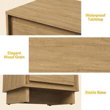 2-Drawer Dresser, Modern Wood Dresser With Clean Edge Detailing, Versatile Storage Unit For Bedroom, Living Room, Office, Entryway - Natural Oak - 查看 7