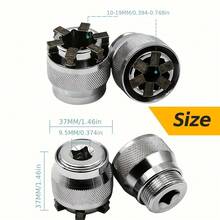 [New Updated Adjustable Socket Wrench] Adjustable Drive Socket Wrench - Universal Adjustable Socket, Fits 10-19mm Standard Metric, 3/8''Ratchet Wrench For  Drive Ratchet Torque Wrench And Power Drill For Auto/DIY Repairs - 銀色 - 查看 9