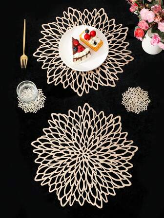 2/4/6/8PCS PVC Placemats For Dining Table, Reusable Wrinkle-Free Washable Table Mats, Kitchen Home Decor Set