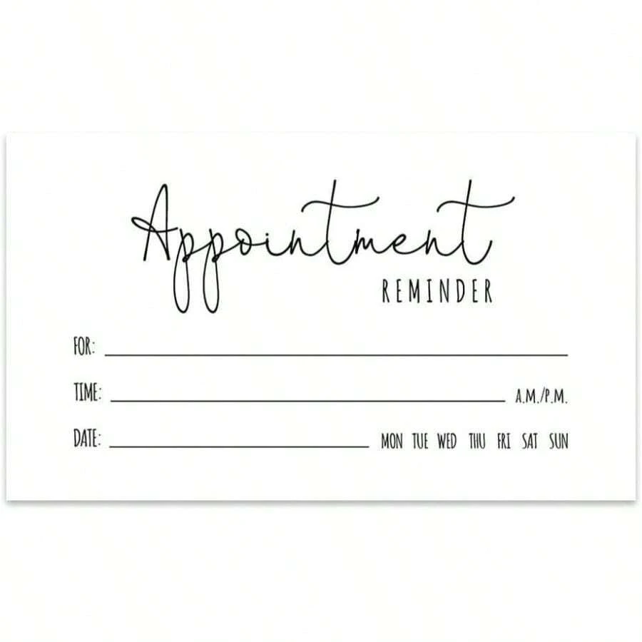 Andaz Press Minimal Appointment Business Cards For Hair Salon, Client Reminder, Office, Massage, Grooming, Dental, Medical Doctor, Therapist, Hair Stylist, Nail Salon, Bulk 100 Cards, 2 X 3.5-Inch - ColorM - 查看 1