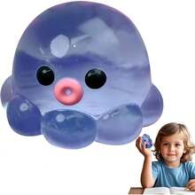 Kawaii Octopus Fidget Stress Balls – Adorable Octopus Relaxation Toy For Kids, Teens & Office Stress Relief (Perfect For Anxiety Reduction & Fidgeting) - Màu xanh lam - Xem 8