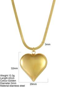 1 Stück Edelstahl Halskette Romantisches Herz Beste Freunde Gute Freundschaft, Paar Anhänger Halskette für Frauen Paar Schmuck Geschenk - Gold - Übersicht 7