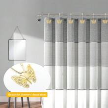 12 ganchos decorativos de mariposa hueca, diseño hueco dorado de alta gama y generoso, material de hierro resistente y duradero, impermeable, resistente a la oxidación, adecuado para baño, cocina y otros escenarios, regalo del Día de San Valentín, recomendado para el Ramadán, esenciales de primavera/verano - Dorado - Ver 4