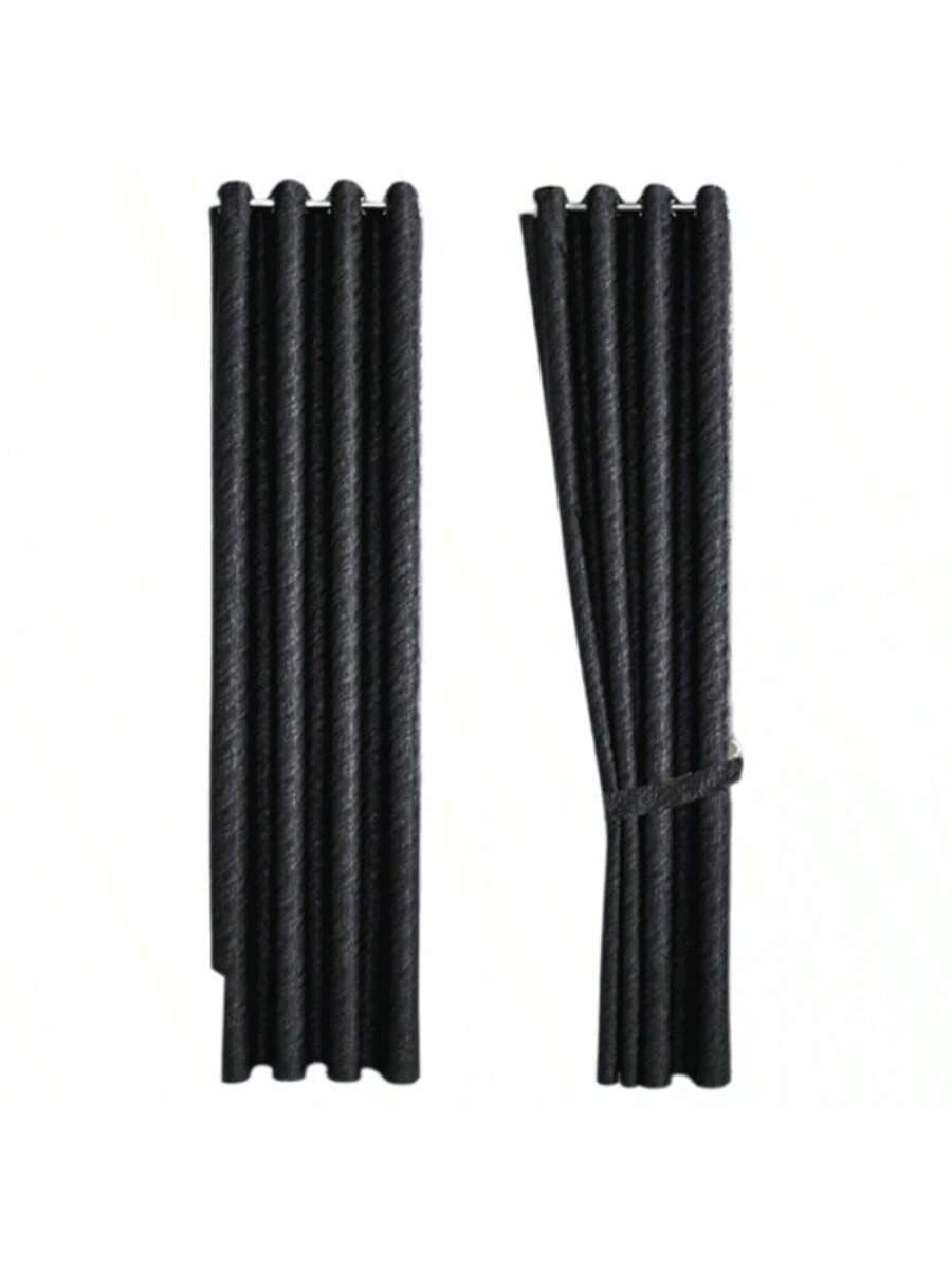 cortinas de tela Color Negra de alta durabilidad de 140cm*225cm