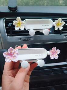 New Mobile Phone Stand, Sakura Car Mobile Phone Stand, Car Modification Car Navigation Universal Mobile Phone Stand, Center Console Navigation, Air Outlet Stand, Stable And Convenient - Multicolor - View 6
