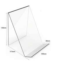 Dazzling Displays Book Easel Slant Back With Lip Paper Stand, Clear Tablet Holder, Thick Acrylic Stand Open Ended Portrait Sized Literature Display For Home, Office, Business, School - Clear - View 7