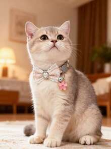 1 件装宠物围巾项圈 可调节颈围 猫项圈 狗项圈 宠物配件 宠物用品 - 彩色 - 查看 27