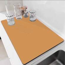 Kitchen Countertop Mat, Draining Mat, Placemat, Dish Mat, Coffee Machine Mat, Dining Mat, Sink Mat, Coffee Bar Mat, Pet Mat, Dining Mat, Home Kitchen Accessories - Black - View 4