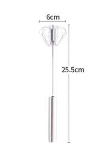 1pc Stainless Steel Multi-Function Whisk + Milk Frother | Manual Press Mixer | Home Baking Tool For Whipping Cream/Eggs, Frothing Coffee | Ideal Holiday Gift - Multicolor - View 13
