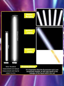 30支14英寸超大白色荧光棒。这些超亮荧光棒可在黑暗中持续发光12-16小时。适用于万圣节/圣诞节派对、婚礼、音乐会、酒吧、夜总会、生日派对、节日、户外活动、婚礼装饰、礼品推荐、生日装饰、派对照明、荧光派对用品、派对装饰、派对玩具以及各种场合。 - 白色 - 查看 2