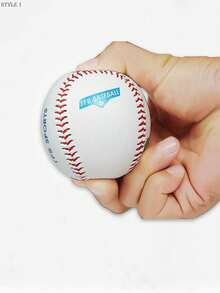 1pc 9-Inch Standard Baseball, Professional Soft/Hard Pitch Training Gear With Finger Placement Marks, Reusable For Various Training And Match Needs