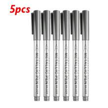 10pcs Golden And Silvery Art DIY Metal Waterproof Permanent Paint Marker Pens1.5mm Craftwork Resin Mold Pen Art Painting Student Supplies Suitable For Holiday Decoration And Art Office Use Back To School