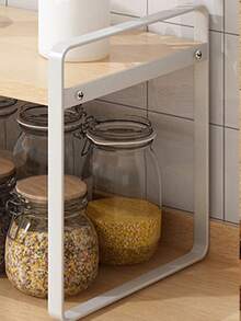 1 chiếc kệ đựng đồ nhỏ gọn, kệ để bàn bằng gỗ đa năng một tầng kiểu tối giản có ngăn chứa đồ, giá đỡ trên mặt bàn bếp, kệ lưu trữ nhiều tầng. - Nhiều màu - Xem 6