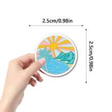 60 张椰子女孩美学贴纸，夏季海滩贴纸，适用于日记、笔记本电脑、行李箱、保险杠、手机、剪贴簿、滑板车、头盔、汽车卡通贴纸和贴花，（椰子女孩）