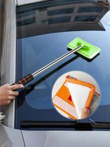 1pc/3pcs/5pcs Windshield Cleaning Tool Set - Extendable & Detachable Handle, Microfiber Cloth Car Glass Cleaning Brush, Car Windshield Squeegee, Suitable For Auto Detailing, Windshield, Truck, SUV, RV And Home Windows, Car Cleaning Kit, Car Glass Cleaner, Windshield Cleaner