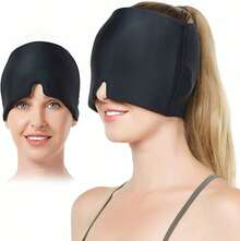 Headache Cap, Migraine Relief Hat, Comfortable Hot And Cold Therapy Mask - 紫色 - 查看 3