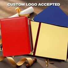 A4 PU Certificate Holder + Certificate Insert Set, Random Pattern, Thick Waterproof Cover, Office Stationery Document Storage