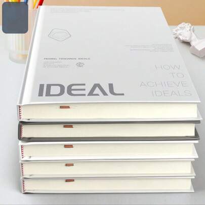 Cahier relié rigide A5 - 200 pages, cahier à couverture rigide épaisse, convient pour les fournitures de bureau et scolaires, les fournitures de bureau, la rentrée scolaire, les cadeaux de la Saint-Valentin, design classique, pages tournant en douceur, papier de haute qualité, écriture fluide, fournitures d'étude essentielles