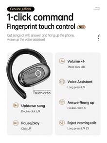 Acer OHR553 蓝牙耳机，开放式设计，带充电盒，挂耳式无线耳机，立体声，降噪，低延迟，佩戴舒适，适合学习、商务、运动、跑步、骑行，兼容手机、平板电脑、笔记本电脑，推荐圣诞节和情人节礼物