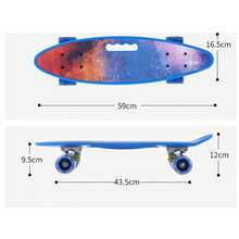 4-Inch Fish Skateboard, 4 Wheels, Suitable As Gift For Kids, Birthday, Holidays - Multicolor - View 5
