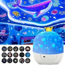 360° Rotating Star Projection Lamp, Suitable For Teenagers - Projects Galaxy Patterns, USB Powered, Adjustable Brightness, Perfect Bedside Decor, Also Great Halloween & Christmas Gift For Teens - One Size - View 2