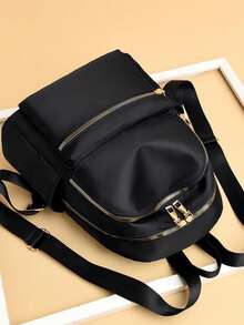 Dedoo 这款Preference包防水轻便，商务休闲两相宜。它采用简约的多拉链设计，并配有零钱包，是女大学生、年轻职场人士和上班族的理想之选。这款多功能包适用于各种场合，例如办公室、大学、工作场所、商务出行、通勤和上学。 - 黑色 - 查看 2