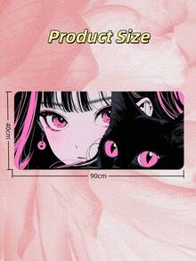 1个动漫猫咪图案防滑防尘鼠标垫，硅胶表面，橡胶底，适用于电脑桌面装饰 - 貓咪 - 查看 9