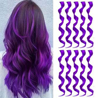 10 st regnbågsfärgade hårförlängningar lockiga vågiga syntetiska peruker för en livfull neonfestslinga lämplig för flickor färgglada håraccessoarer perfekta för cosplay-sminkfester, karnevaler och musikfestivaler