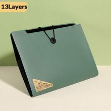 5/8/13 Camadas Pasta Arquivo A4, Pode Armazenar Provas, Papelaria de Escritório, Suprimentos de Escritório, Etc. Design de Caixa de Piano, Pasta Arquivo Multicamadas, Adequada para Documentos de Escritório, Itens de Exame Pré-Natal, Minimalista e Portátil. - Multicolorido - Visão 22