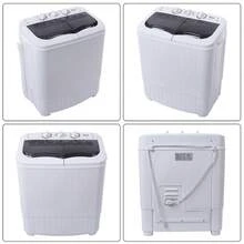 Compact Twin Tub With Built-In Drain Pump XPB35-188S 14.3(7.7 6.6)Lbs Semi-Automatic Gray Cover Washing Machine - View 6