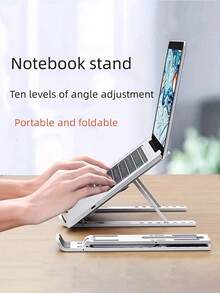 Adjustable Portable Laptop Stand - Foldable Universal Laptop/Tablet Stand, Heat Dissipation Design, Ergonomic Angle Adjustment, Suitable For All Computers, Durable Plastic Structure, Compact And Lightweight, Cooling Stand, Laptop Stand, Desktop Folding Stand, Can Raise Phone, Tablet, Suitable For Home Or Office Use, Stable Base - Multicolor - View 5