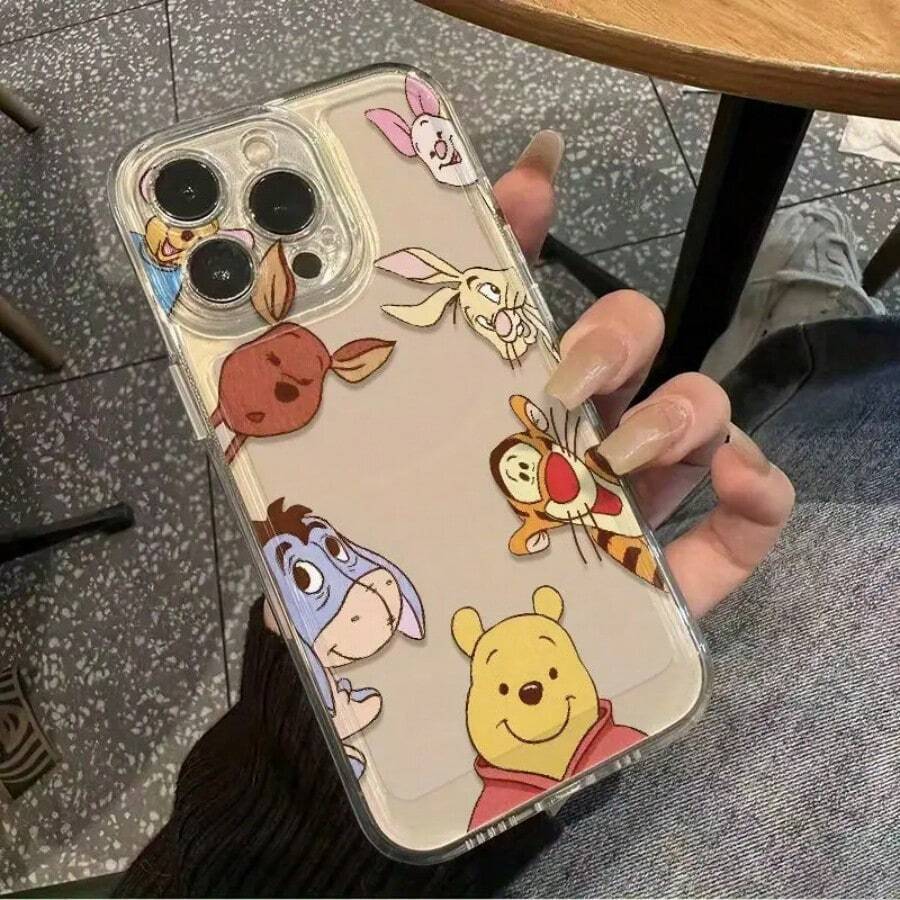Disney This Adorable Transparent Phone Case Features A Cute And Playful Expression Design, A Simple And Stylish Appearance, And A Smooth Feel. Made Of Eye-Catching TPU Material, It Includes Camera Protection, Making It An Ideal Choice For Girls. Compatible With IPhone 17/16/15/14/13/...12 Mini Pro Max Pro Plus XRXS. It's Also A Perfect Gift For Friends And Family. Lightweight And Durable. - Trong sáng - Xem 1