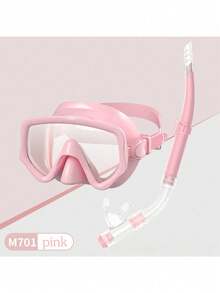 2pcs/Set Snorkeling Gear, Snorkeling Set, Leak-Proof Swimming Goggles With Nose Cover, Tempered Glass Anti-Fog Wide View Mask, Semi-Dry Snorkel With PVC Mouthpiece, Suitable For Snorkeling, Free Diving, Swimming, Snorkeling Set, Adult Snorkeling Gear, Semi-Dry Snorkel Top Lung Diving Swimming Travel - Multicolor - View 9