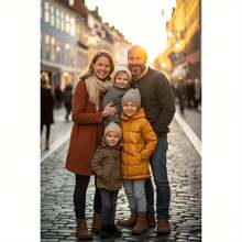 定制卡通风格帆布画 - 将您的照片变成可爱的卡通艺术品,现代家庭肖像礼物,适合母亲节、父亲节、生日 - 卡通照片带边框,制作简单,适合家庭 - 彩色 - 查看 9