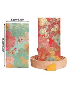 神秘东方新年：红灯笼图案，包含红包（内含压岁钱）、节日感谢卡，色彩鲜艳，适用于婚礼、生日、商务庆典和农历新年礼物。红包饰有金色点缀。 - 彩色 - 查看 5