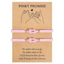 2条手工编织爱情结情侣手链，友谊手链礼物，适合送给男朋友、女朋友，周年纪念日、生日、圣诞节、父母周年纪念日、朋友、毕业典礼、万圣节等场合。 - 手鍊 - 查看 2