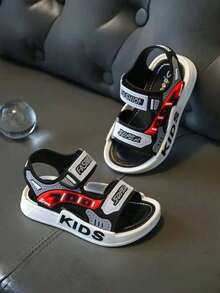 Children's Sandals, Summer Beach Shoes, Soft Sole, Chinese Style For Toddler Boys - Red - View 7