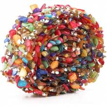 39.4in adorno de piedra colorida cinta de tela de diamantes de imitación plana hierro en parche piedra de gema artificial con cuentas de hierro en aplique(Cinta de piedras multicolor de 2cm) - 1 - Ver 1