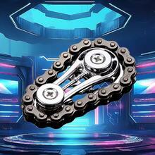 1pc Stainless Steel Ring | A Ring-Shaped Game With A Rotating Gear, Designed To Relieve Stress, Made Of Durable Material With Smooth Bearings, Metal Finger Spinner, Minimalist Metal Aesthetics, Precise Gear Mechanism, Durable Metal Structure, Smooth Bearing System - Multicolor - View 4