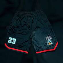 Summer Loose Pocket Drawstring Knot Sports Daily - 黑色 - 查看 5