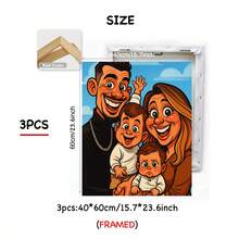 Tranh chân dung hoạt hình cá nhân hóa - Tranh nghệ thuật hoạt hình vui nhộn, có sẵn không khung/có khung, in trên vải canvas, màu sắc sống động, quà tặng trang trí nhà độc đáo, hoàn hảo cho Giáng sinh và Ngày Valentine, lý tưởng để trang trí phòng. - Nhiều màu - Xem 11