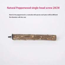 Natural Sichuan Pepper Wood Leiothrix, Mynah, Painted Bunting, Cockatiel Claw Grinding Stick, Bird Perch, Cage Accessories - Khaki - View 9